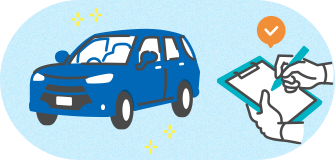 車を点検するイラスト