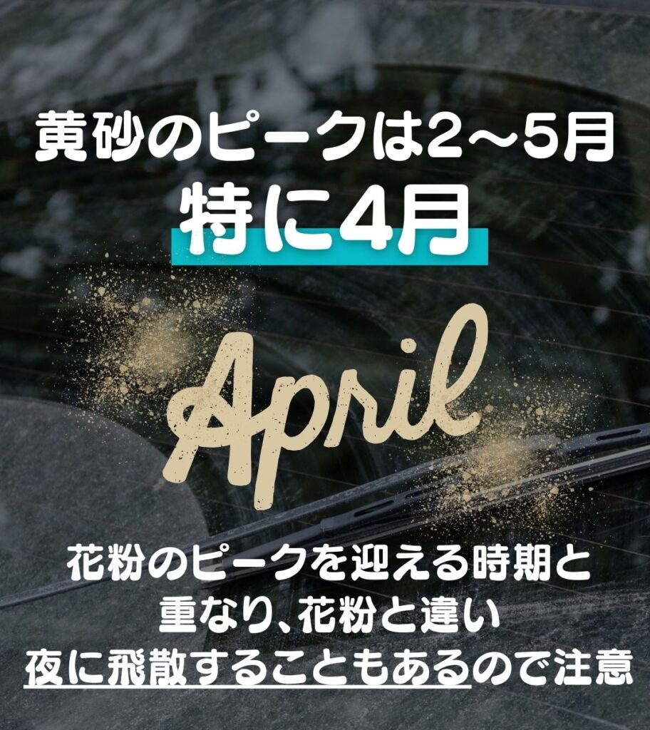 黄砂のピークは2~5月 特に4月