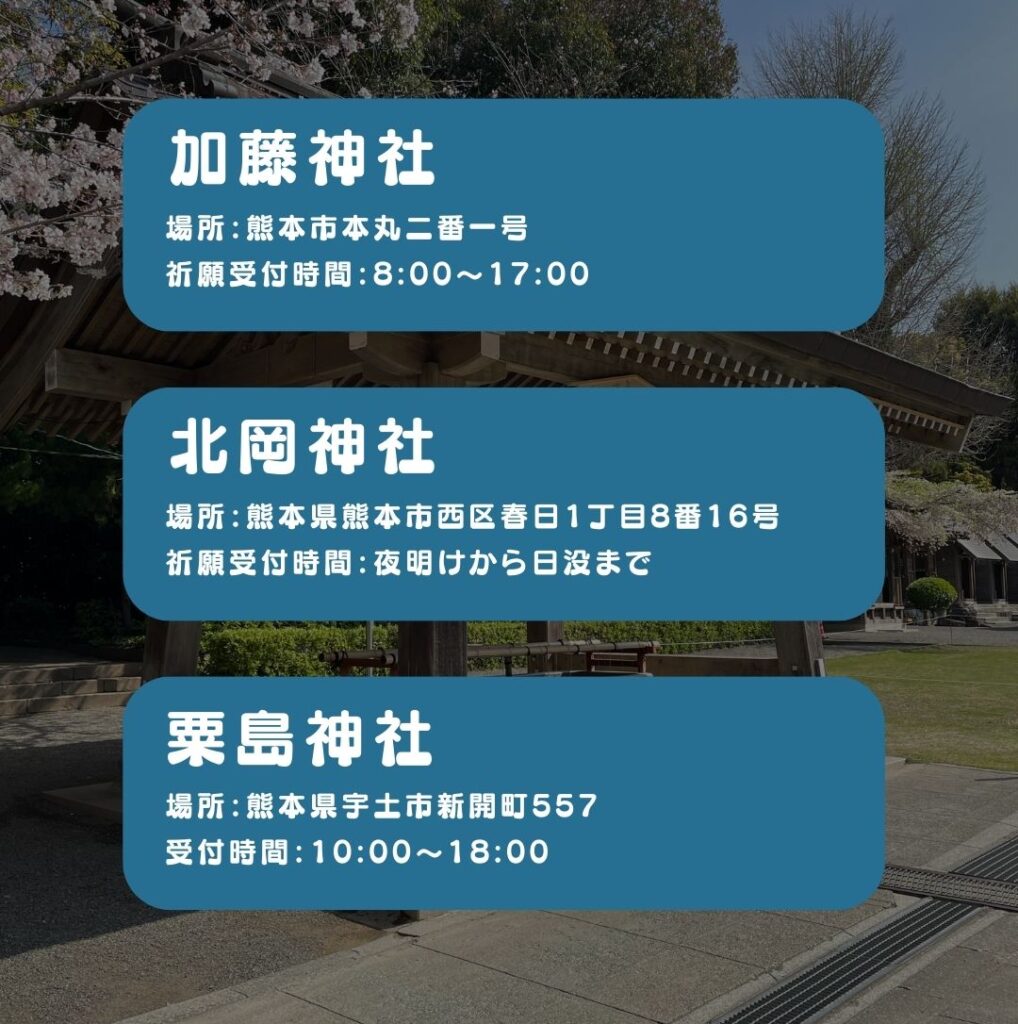 熊本で車のお祓いができる神社