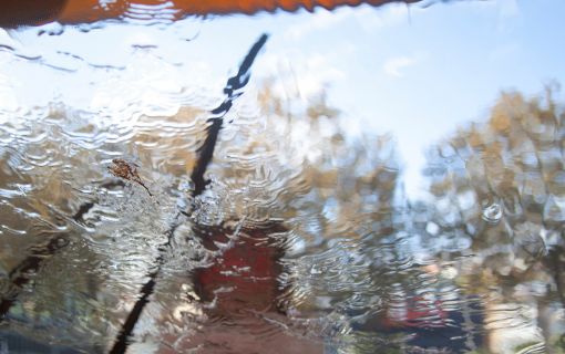 水を拭き取るワイパー