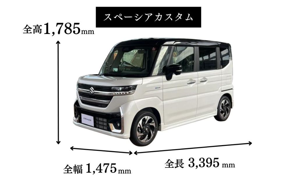 スペーシアカスタムの車両寸法