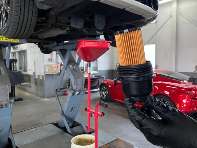 オイルの下抜き中